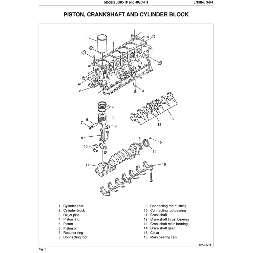 HINO Engine J08C-TP/TR Workshop Service Repair Manual - page 5