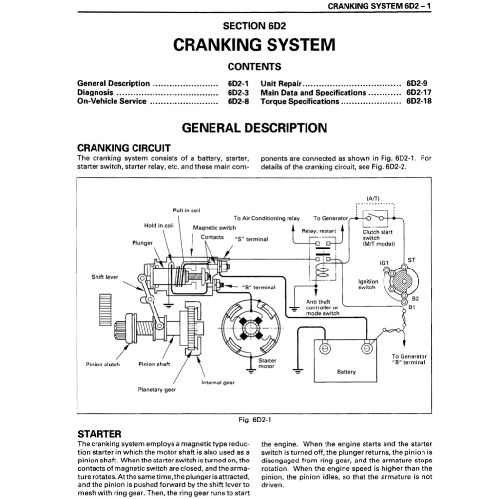 Isuzu TROOPER UX 1994-1997 Full Manual Set – Repair & Maintenance Manual - page 9