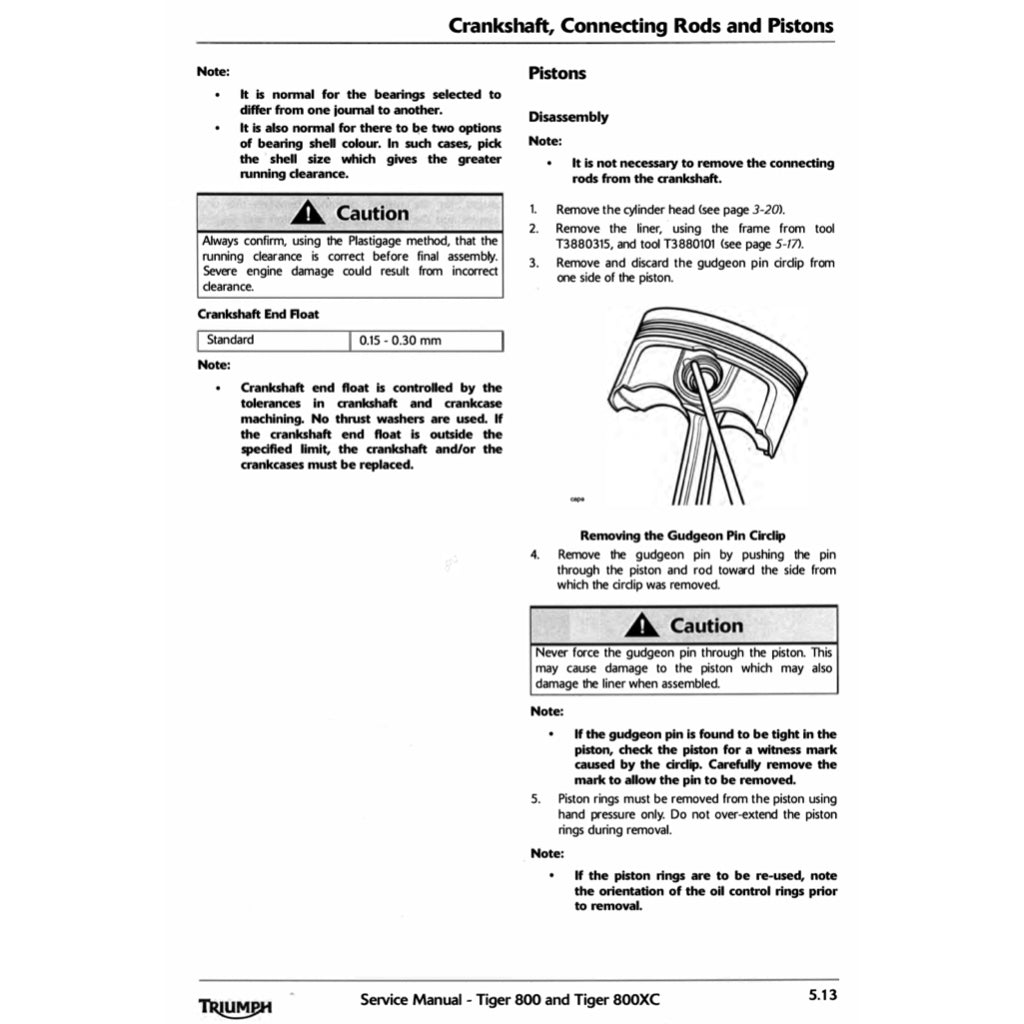 Triumph TIGER 800 XC 2011-2014 Full Manual Set – Repair & Maintenance Manual and User Handbook - page 7