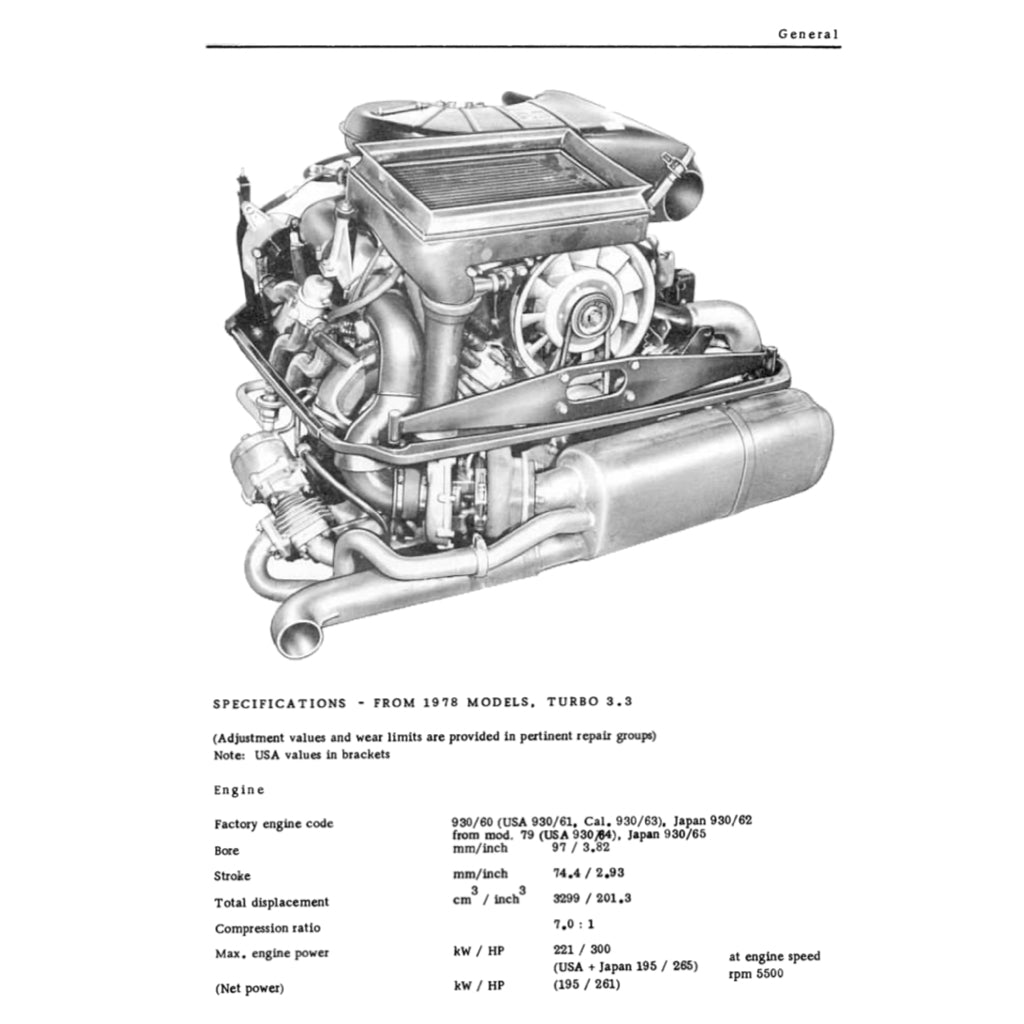 Porsche 911 930 T 1975-1987 Full Manual Set – Repair & Maintenance Manual and Spare Parts Catalog - page 4
