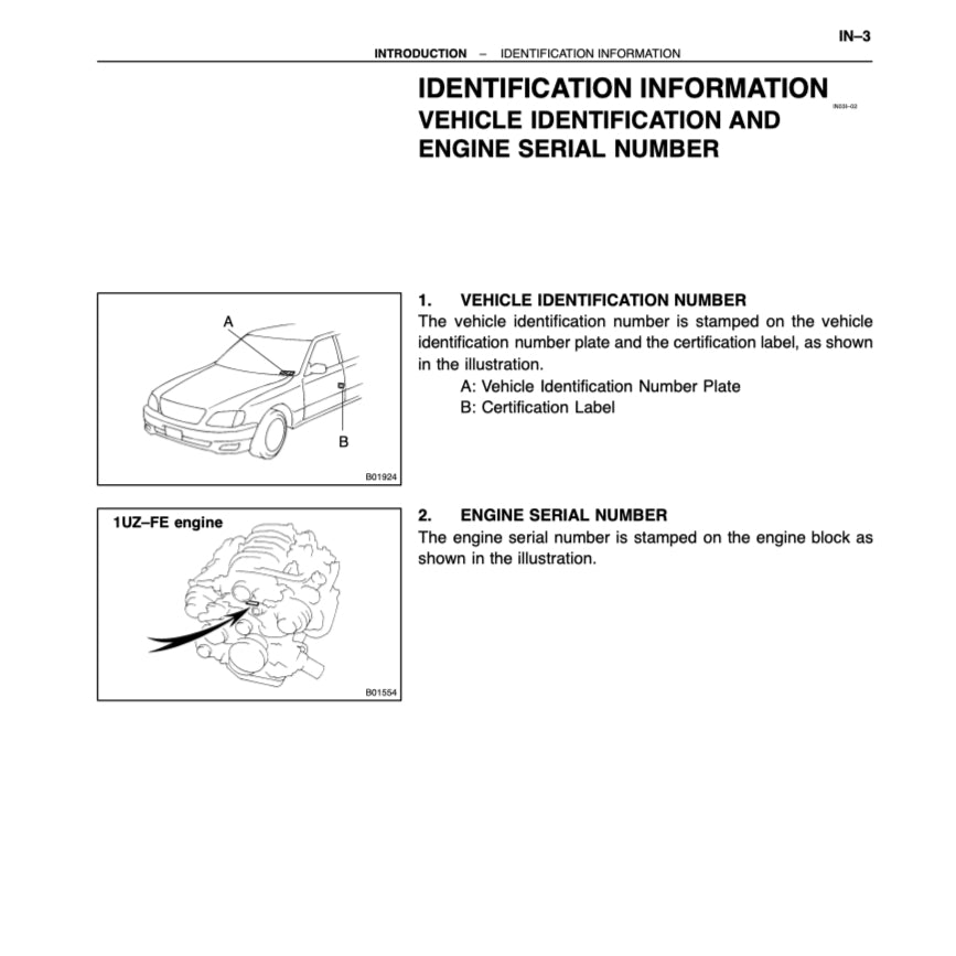 Lexus LS400 XF10/XF20 1990-2000 Full Manual Set – Repair & Maintenance Manual - page 2