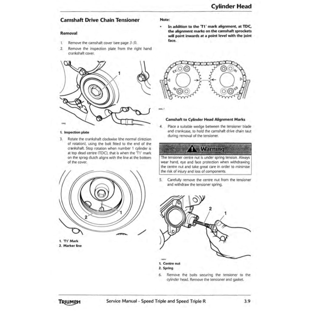 Triumph SPEED TRIPLE/ R 1050 2011-2016 Full Manual Set – Repair & Maintenance Manual and User Handbook - page 4