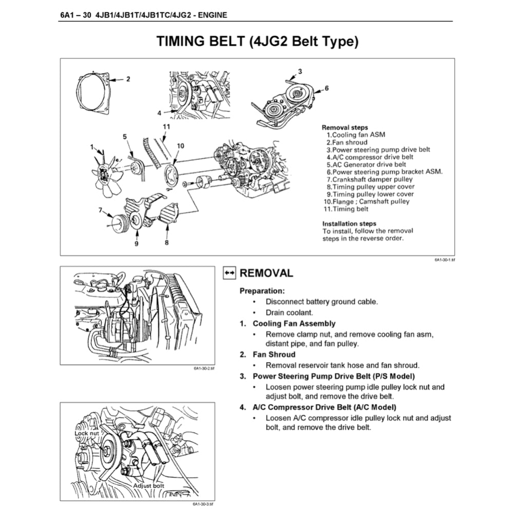 Isuzu Engine 4J Series B1/B1T/B1TC/G2 Full Manual Set – Repair & Maintenance Manual - page 3