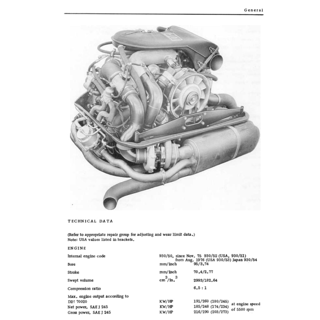 Porsche 911 930 T 1975-1987 Full Manual Set – Repair & Maintenance Manual and Spare Parts Catalog - page 3