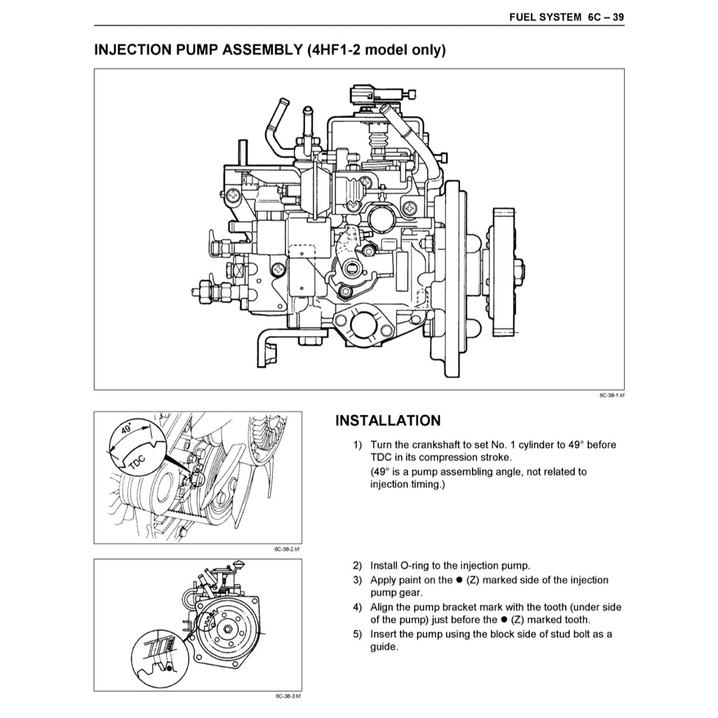 Isuzu Engine 4H Series 4HF1/G1/G1T/EI-T/EI-TC Full Manual Set – Repair & Maintenance Manual - page 9