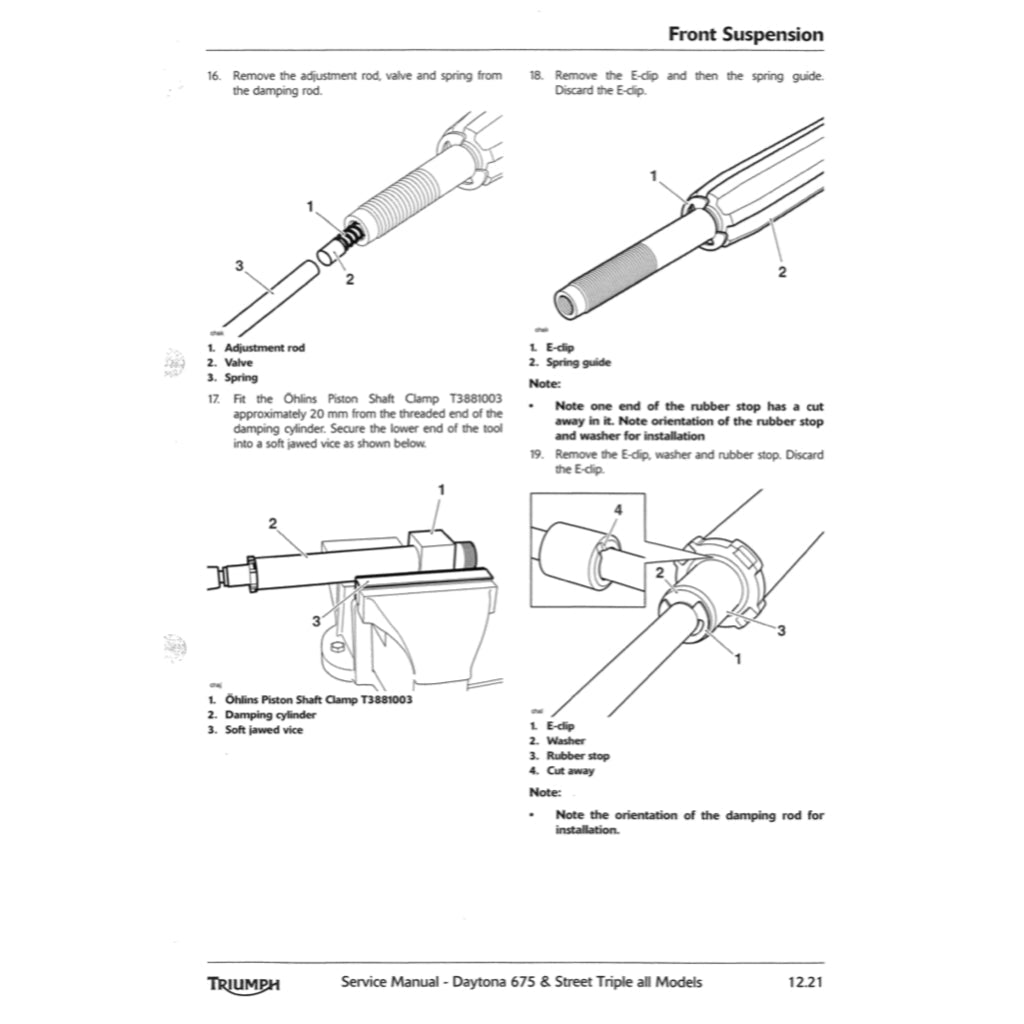 Triumph STREET TRIPLE/DAYTONA 675 R 2009-2012 Full Manual Set – Repair & Maintenance Manual and User Handbook - page 3
