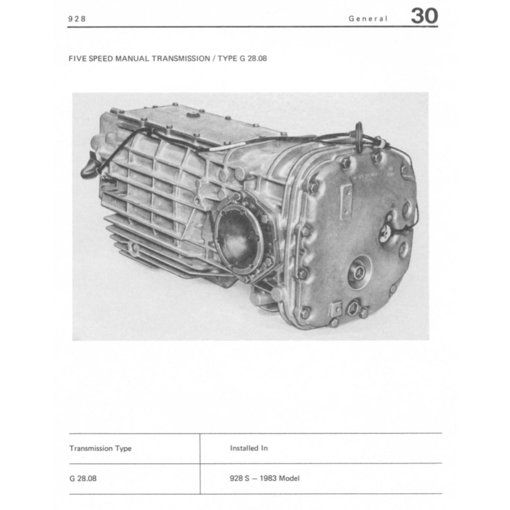 Porsche 928 1977-1995 Full Manual Set – Repair & Maintenance Manual and Spare Parts Catalog - page 2