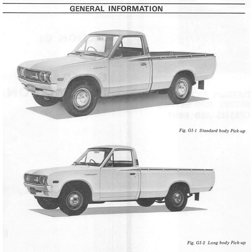 Datsun PICKUP 620 1972-1979 Full Manual Set – Repair & Maintenance Manual - page 5