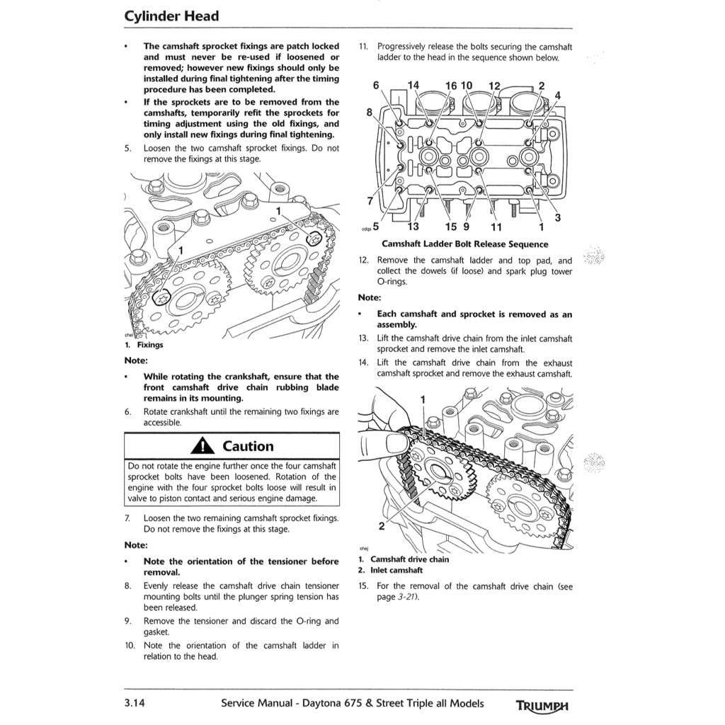 Triumph STREET TRIPLE/DAYTONA 675 R 2009-2012 Full Manual Set – Repair & Maintenance Manual and User Handbook - page 6