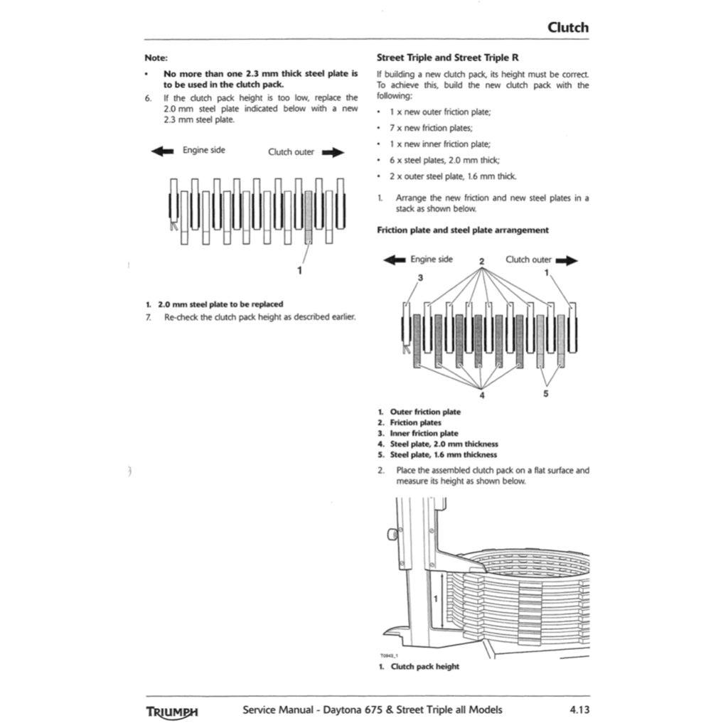 Triumph STREET TRIPLE/DAYTONA 675 R 2009-2012 Full Manual Set – Repair & Maintenance Manual and User Handbook - page 7