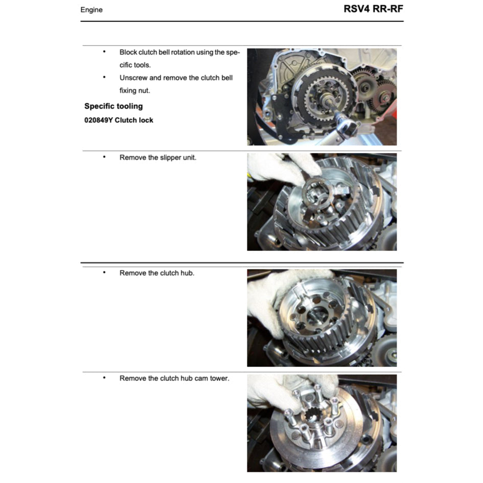 Aprilia RSV4 2009-2022 Full Manual Set – Repair & Maintenance Manual and Spare Parts Catalog and User Handbook - page 4