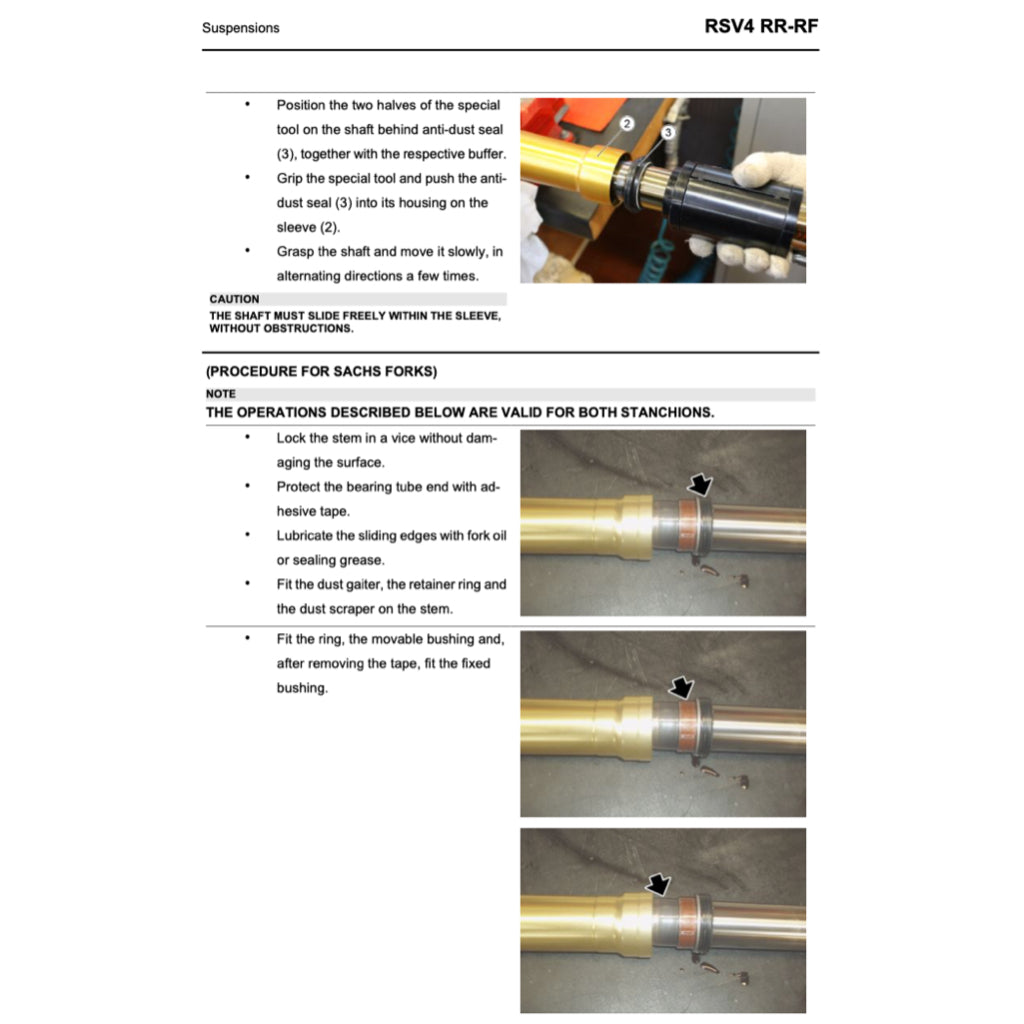 Aprilia RSV4 2009-2022 Full Manual Set – Repair & Maintenance Manual and Spare Parts Catalog and User Handbook - page 7