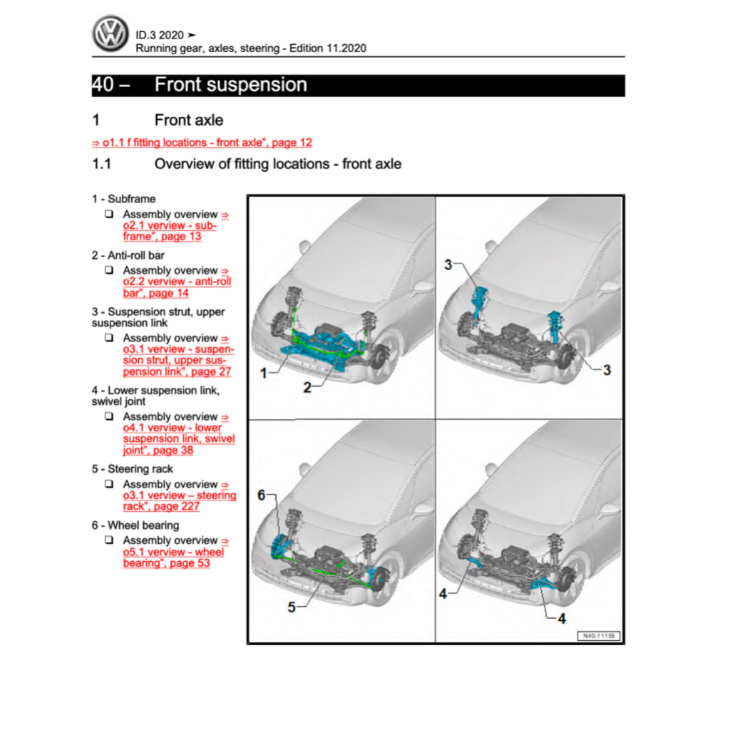VW ID.3 EV 2020-2023 Full Manual Set – Repair & Maintenance Manual - page 9