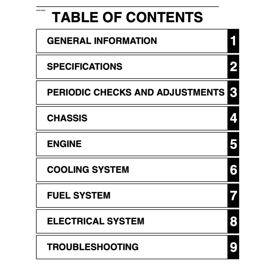 Yamaha MT-10 /MT-10 SP 2016-2023 Full Manual Set – Repair & Maintenance Manual and Spare Parts Catalog and User Handbook - page 2