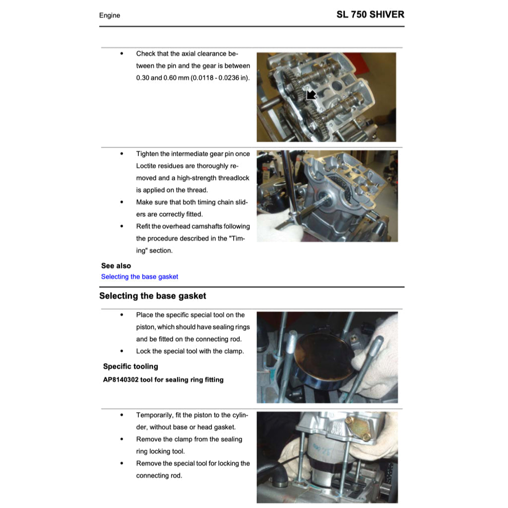 Aprilia SHIVER SL750 2007-2016 Full Manual Set – Repair & Maintenance Manual and Spare Parts Catalog and User Handbook - page 5