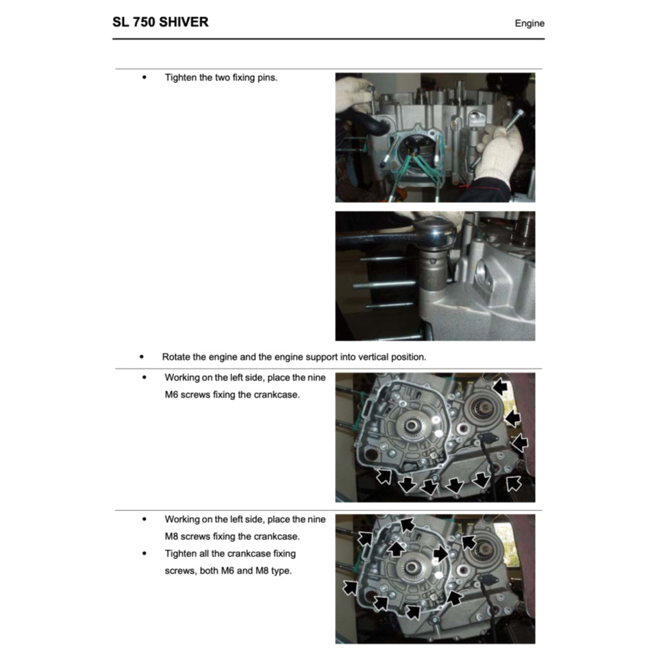 Aprilia SHIVER SL750 2007-2016 Full Manual Set – Repair & Maintenance Manual and Spare Parts Catalog and User Handbook - page 6
