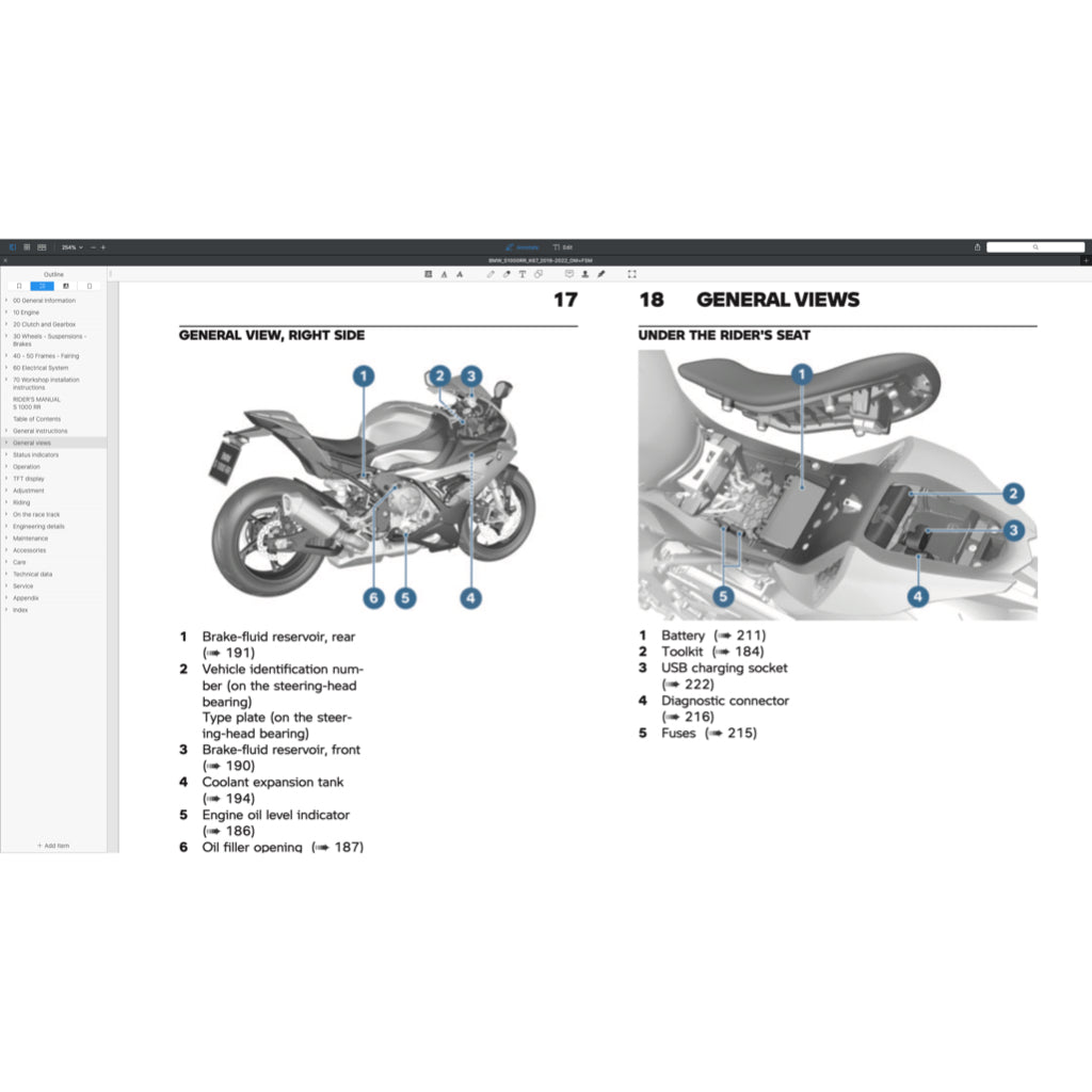 BMW S1000RR K67 2019-2022 Full Manual Set – Repair & Maintenance Manual and User Handbook - page 5