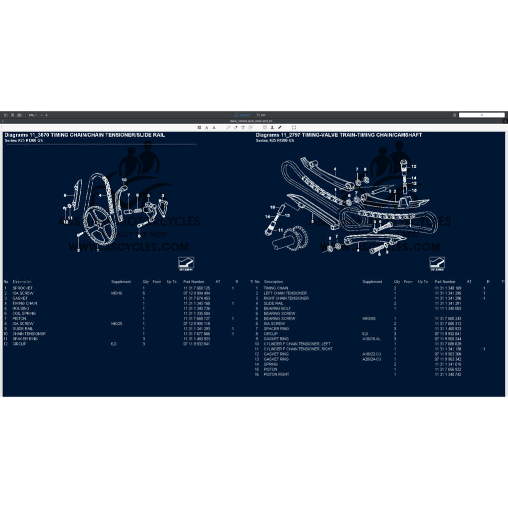 BMW R1200 GS / R1200GS K25 2005-2013 Full Manual Set – Repair & Maintenance Manual and Spare Parts Catalog and User Handbook - page 8