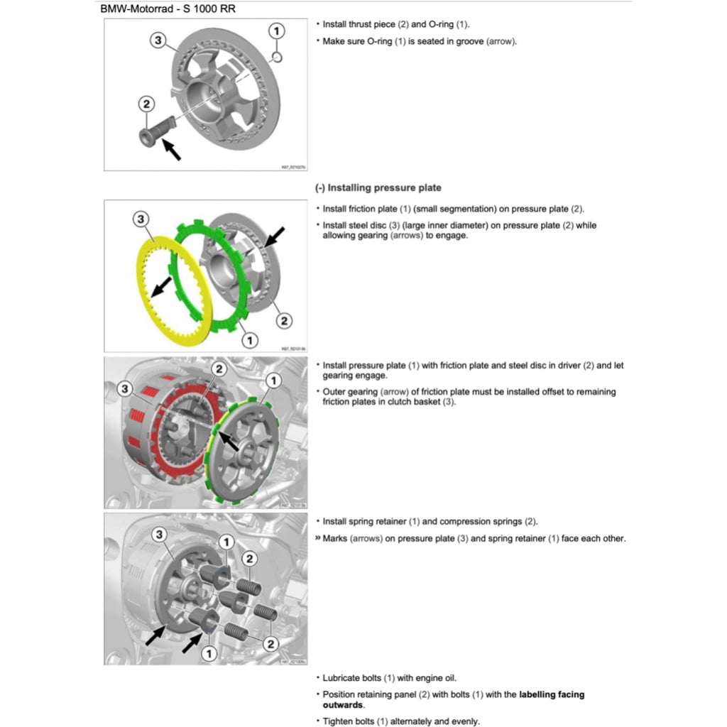 BMW S1000RR K67 2019-2022 Full Manual Set – Repair & Maintenance Manual and User Handbook - page 7