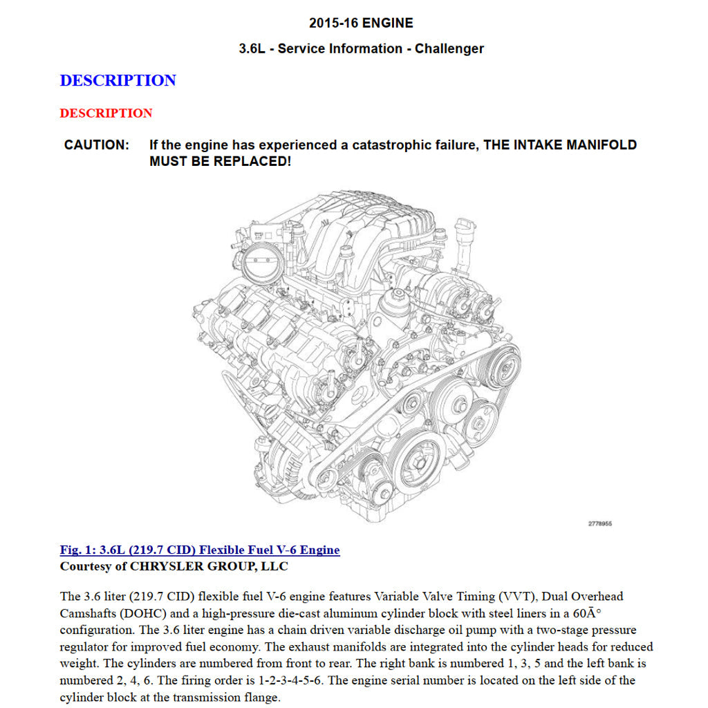 Dodge CHALLENGER III 2008-2020 Full Manual Set – Repair & Maintenance Manual - page 9