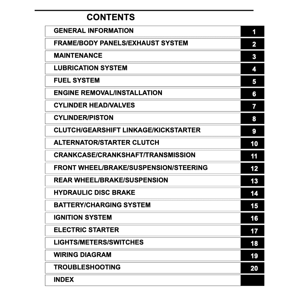 Honda CGL125 WH-A 2006-2015 Full Manual Set – Repair & Maintenance Manual and Spare Parts Catalog - page 2