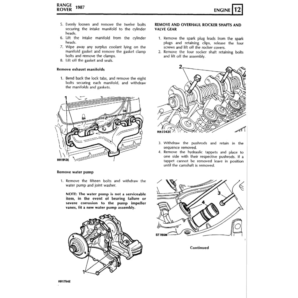 RANGE Rover CLASSIC 1987-1994 Full Manual Set – Repair & Maintenance Manual - page 5
