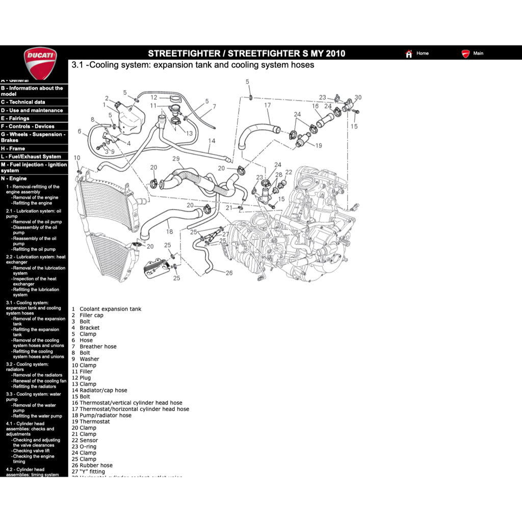 Ducati STREETFIGHTER/S 1098 / 848 2009-2015 Full Manual Set – Repair & Maintenance Manual and Spare Parts Catalog and User Handbook - page 2