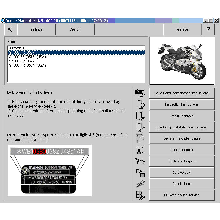 BMW S1000RR K46 MK3 2012-2014 Full Manual Set – Repair & Maintenance Manual and User Handbook - page 2