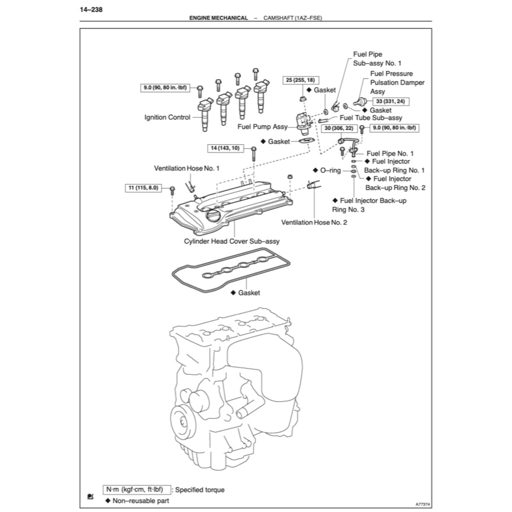 Toyota Engine 1AZ-FE / 1AZ-FSE Service Repair Workshop Manual - page 2