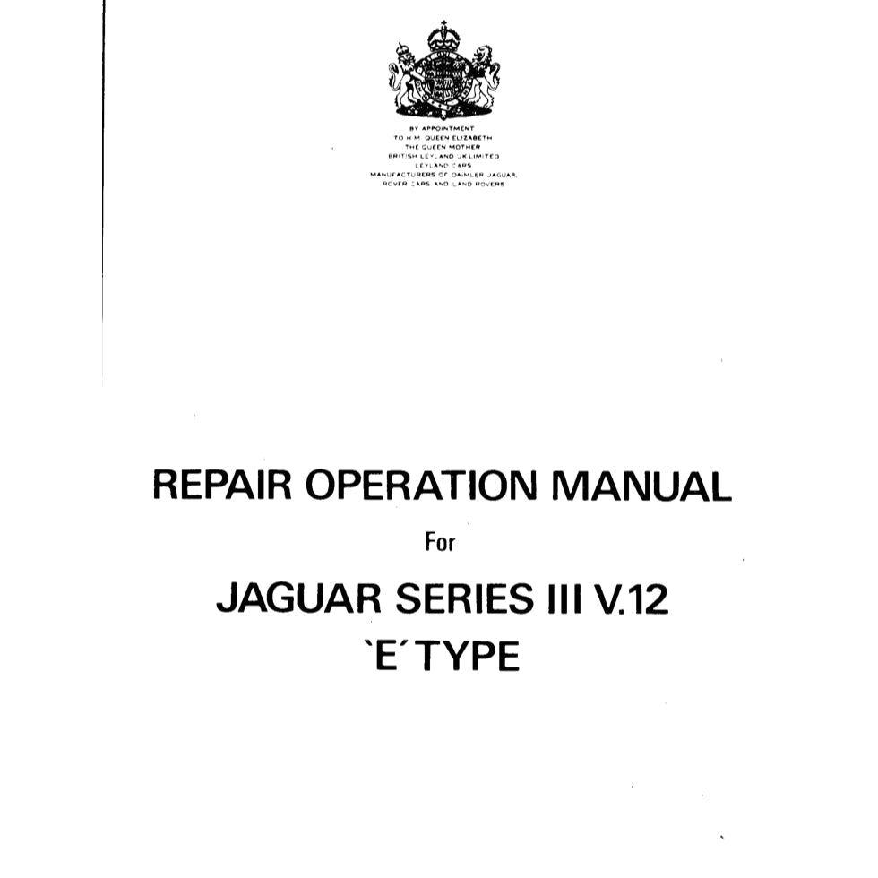 Jaguar E-TYPE 1-2-3 Series 1961-1975 Full Manual Set – Repair & Maintenance Manual and Electrical Wiring Diagrams - page 7