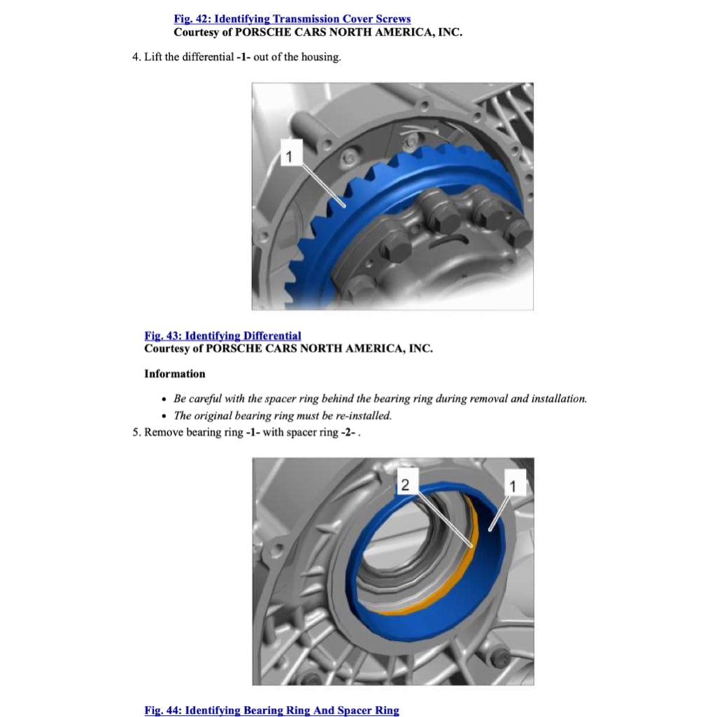 Porsche CAYMAN / BOXSTER 987.1 & 987.2 2004-2012 Full Manual Set – Repair & Maintenance Manual and Spare Parts Catalog - page 7