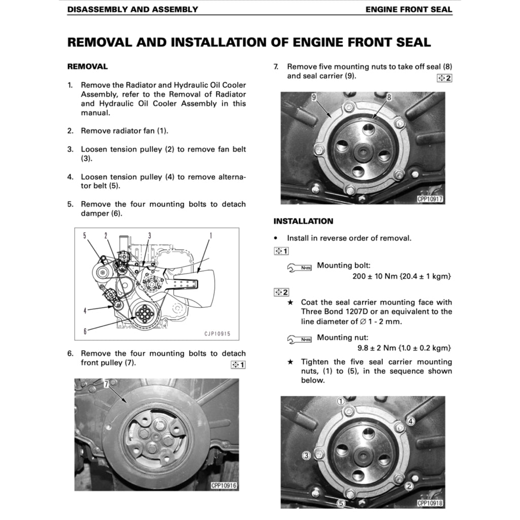 KOMATSU PC300LC-6-7-8 / PC350LC-6-7-8 Excavator Workshop Repair Manual - page 7