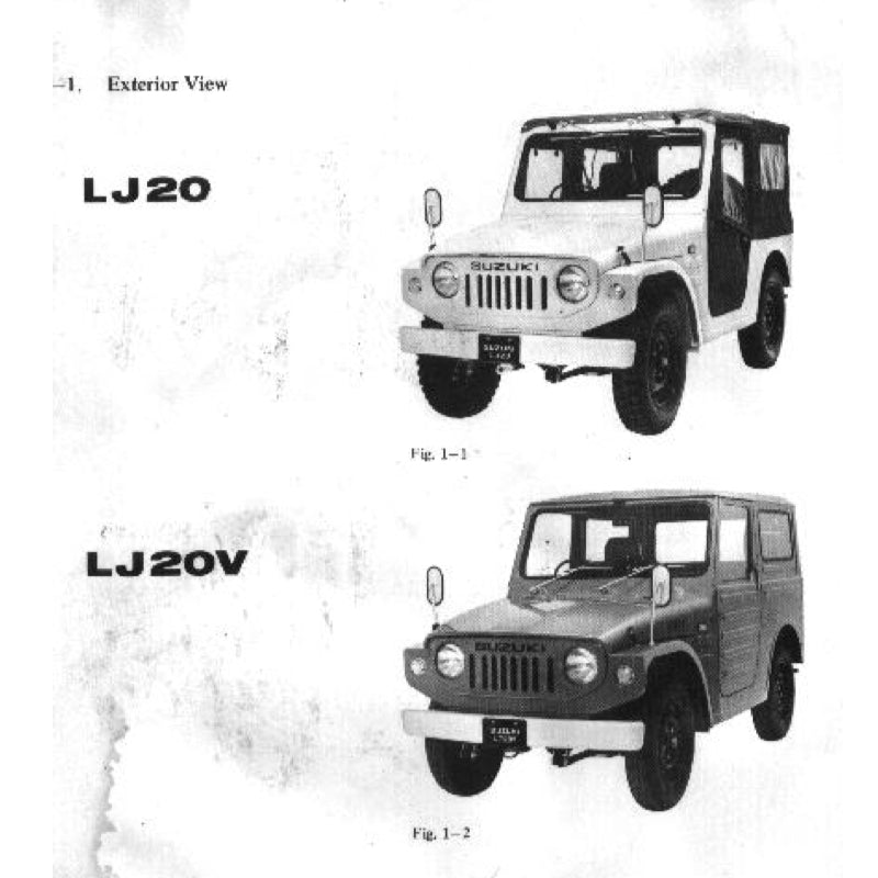 Suzuki LJ20 JIMNY 1972-1981 Full Manual Set – Repair & Maintenance Manual and Spare Parts Catalog - page 2
