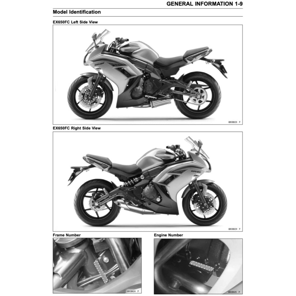 Kawasaki ER-6f ER6f 2006-2014 Full Manual Set – Repair & Maintenance Manual and User Handbook - page 3
