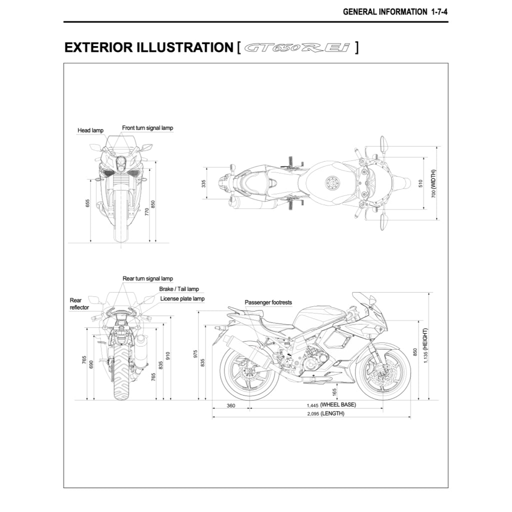Naza BLADE/ HYOSUNG 650R 2012-2018 Full Manual Set – Repair & Maintenance Manual and Spare Parts Catalog and User Handbook - page 6