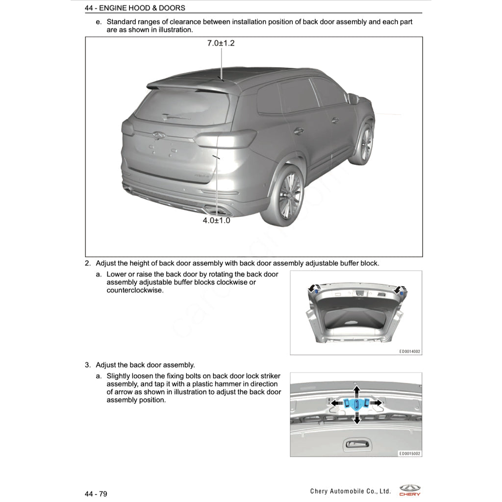 Chery TIGGO 8 PRO 2020+ Full Manual Set – Repair & Maintenance Manual - page 5