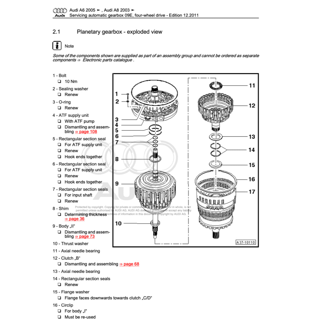 Audi A8 D3/4E 2002-2010 Full Manual Set – Repair & Maintenance Manual - page 7