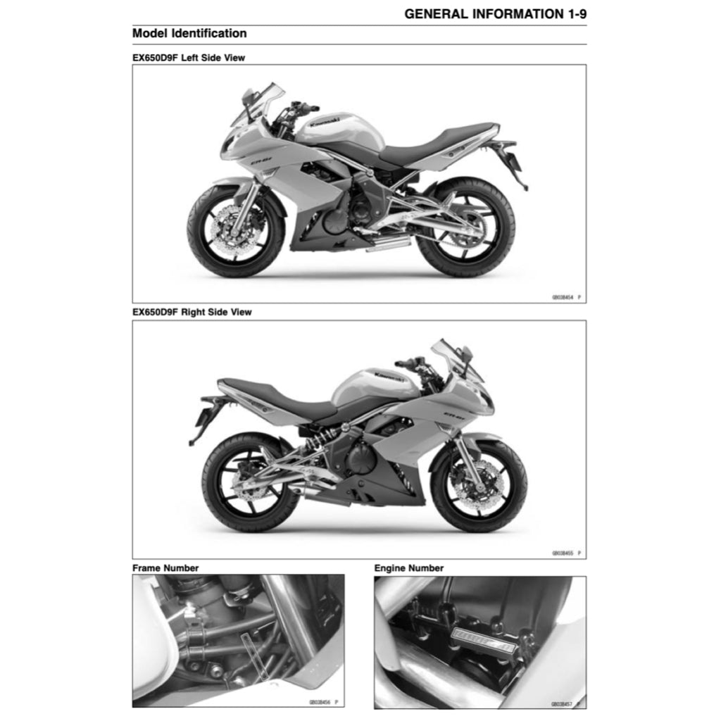 Kawasaki ER-6f ER6f 2006-2014 Full Manual Set – Repair & Maintenance Manual and User Handbook - page 4