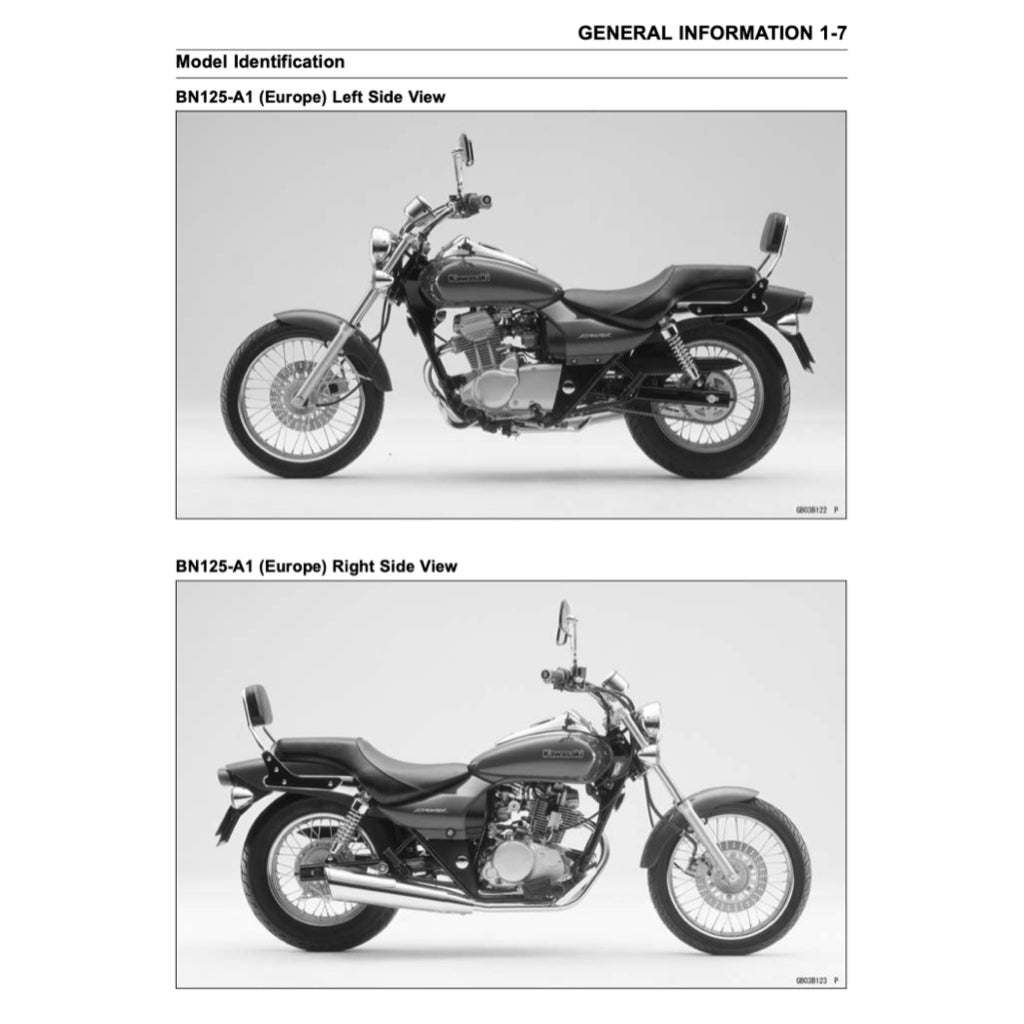Kawasaki ELIMINATOR 125 / MODENAS JAGUH 175 1997-2007 Full Manual Set – Repair & Maintenance Manual and Spare Parts Catalog and User Handbook - page 3