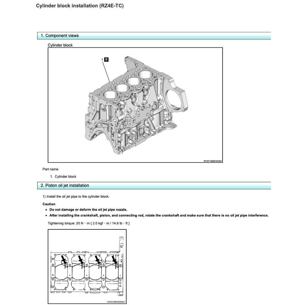Isuzu Engine RZ4E-TC Workshop Repair Manual - page 7