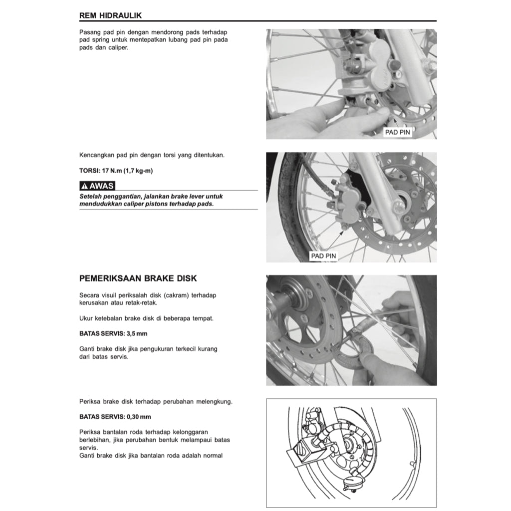 Honda KARISMA 125 ANF 125 2002+ Full Manual Set – Repair & Maintenance Manual and Spare Parts Catalog / BUKU PEDOMAN REPARASI and KATALOG BAHAGIAN - page 5
