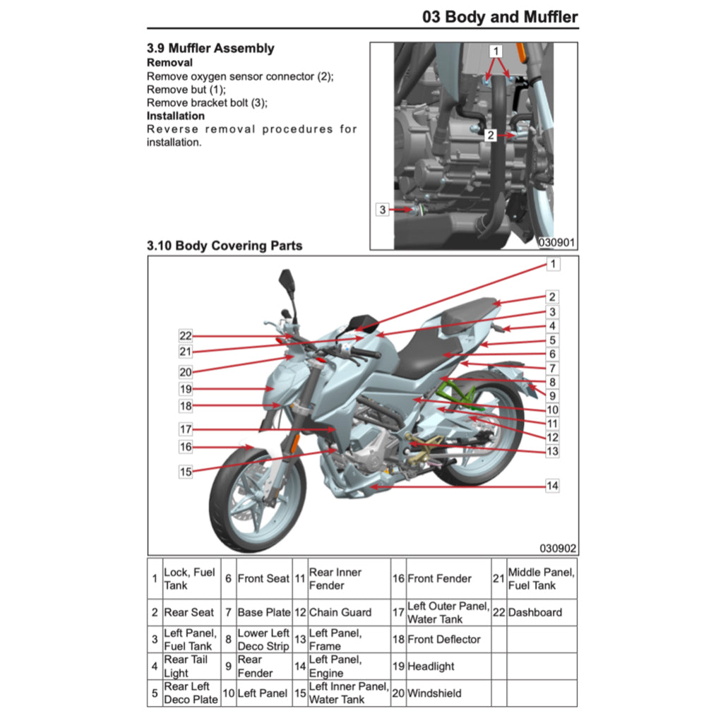 CFMoto 300NK 2020-2024 Full Manual Set – Repair & Maintenance Manual and Spare Parts Catalog and User Handbook - page 7