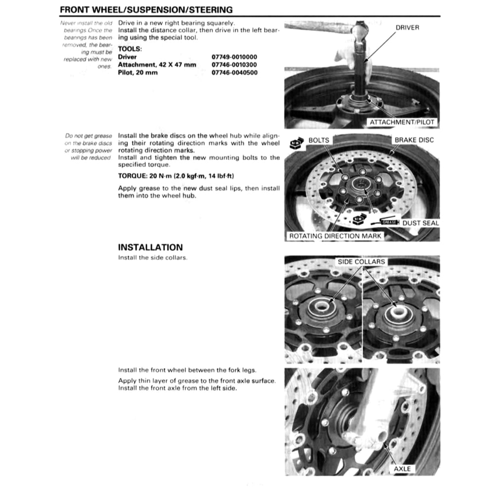Honda CB1300F SUPER FOUR SC54 2003-2013 Full Manual Set – Repair & Maintenance Manual and Spare Parts Catalog and User Handbook - page 4