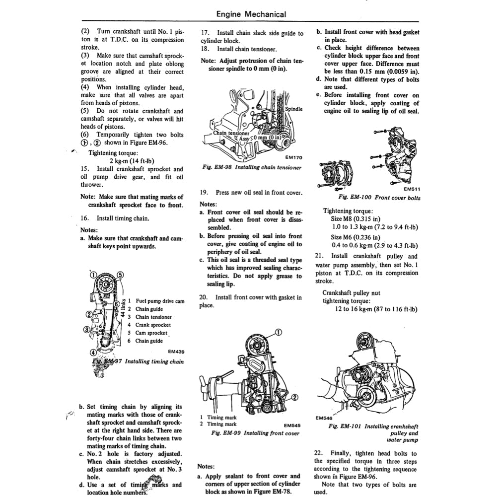 Datsun VIOLET 710 1973-1977 Full Manual Set – Repair & Maintenance Manual - page 7