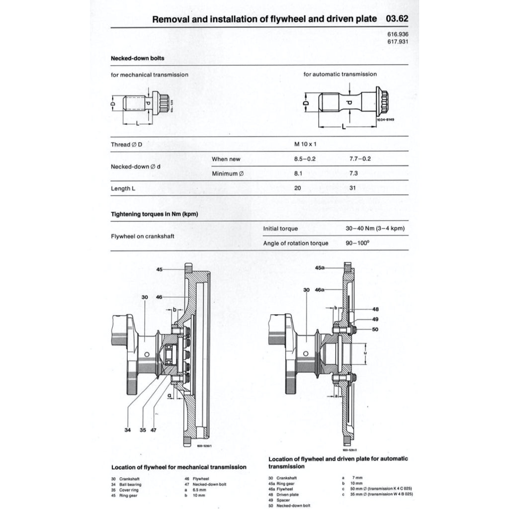 Mercedes-Benz Engine OM615 / 616 /617 Service Repair Manual - page 5