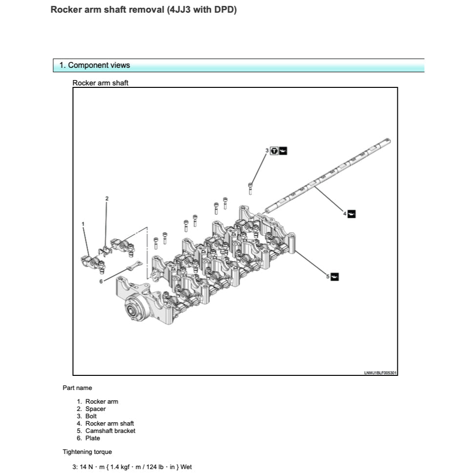 Isuzu Engine 4JJ3 Workshop Repair Manual - page 8