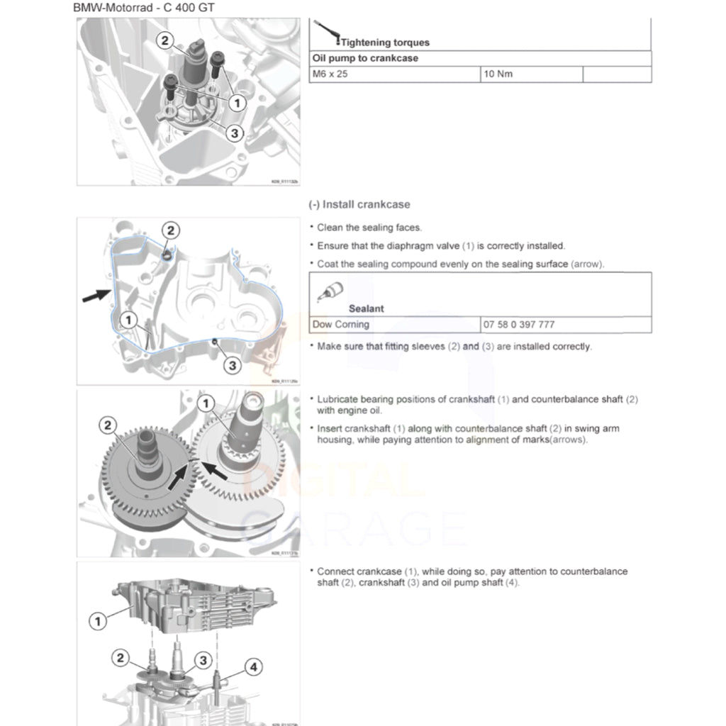 BMW C400 GT K08 2018+ Full Manual Set – Repair & Maintenance Manual and Spare Parts Catalog and RIDER'S Manual - page 8