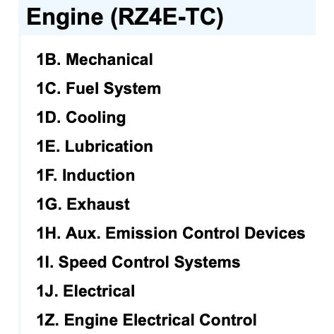 Isuzu Engine RZ4E-TC Workshop Repair Manual - page 2