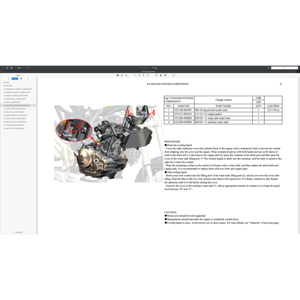 ZONTES ZT155 / ZT310 / ZT350 2021-2023 Full Manual Set – Service Maintenance Manual CUM Spare Parts Catalog - page 6