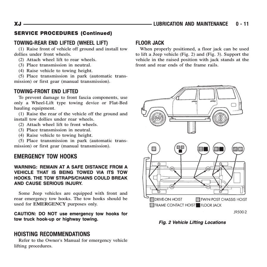 Jeep CHEROKEE XJ 1995-2001 Full Manual Set – Repair & Maintenance Manual - page 3